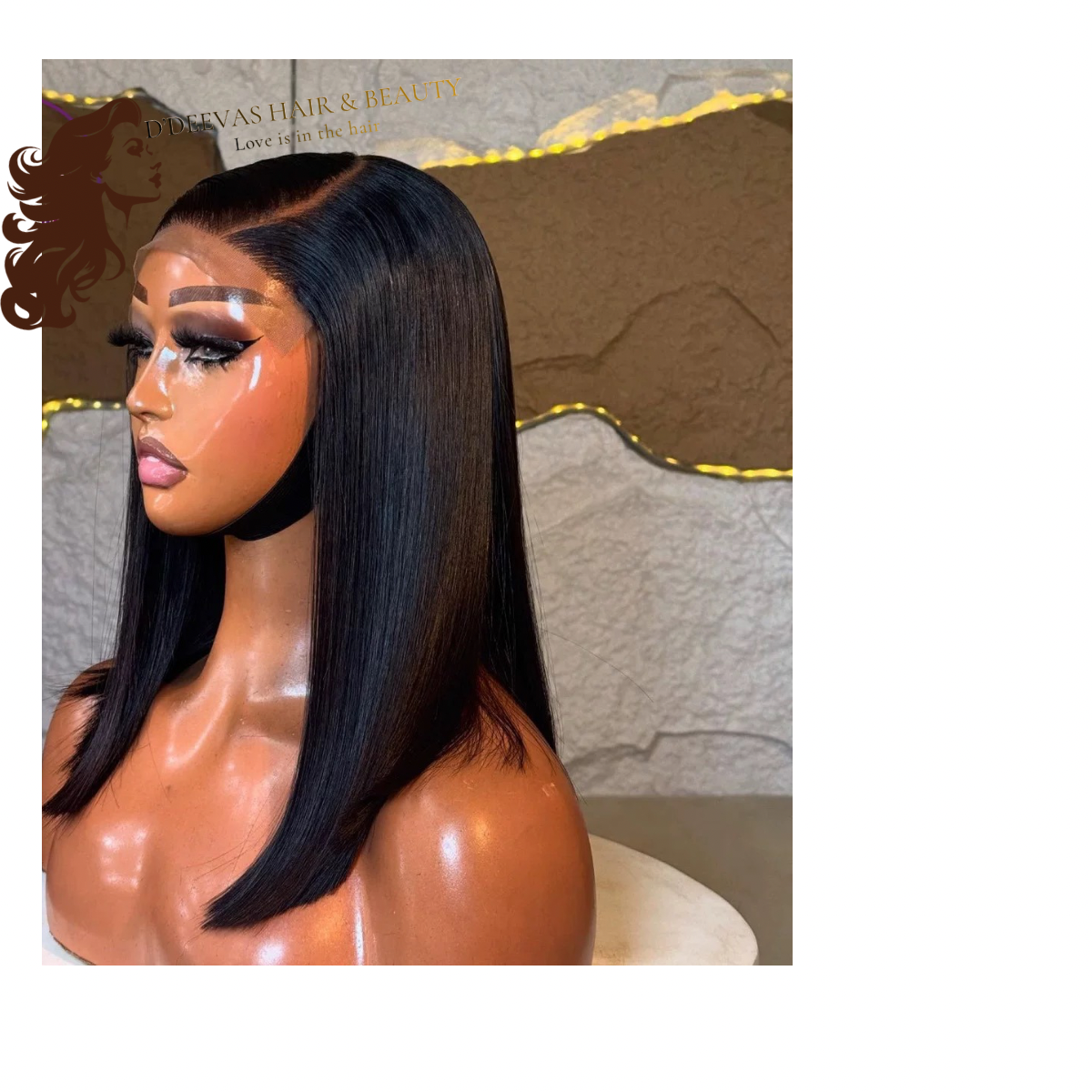 12A Human Hair Wigs Sdd 5By5Bob Wig Bob Bone strsight