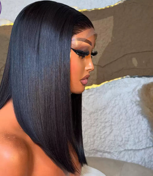 12A Human Hair Wigs Sdd 5By5Bob Wig Bob Bone strsight